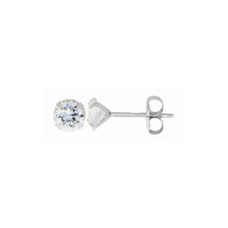 Clous d'oreilles zirconias 4mm