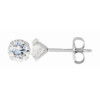 Clous d'oreilles zirconias 4mm