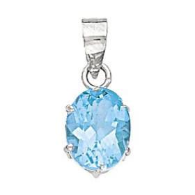 Pendentif topaze bleue 10x8mm