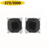 Clous d'oreilles or et oxydes noir