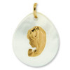 Médaille vièrge en or et nacre