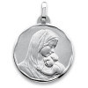 Médaille Vièrge en or blanc