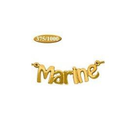 Collier en or avec prénom découpé