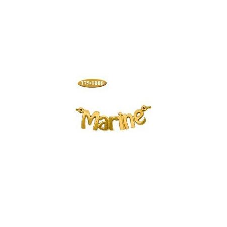 Collier en or avec prénom découpé