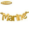 Collier en or avec prénom découpé