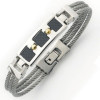 Bracelet homme en acier et kevlar.