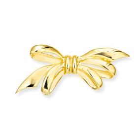 Broche noeud plaqué or