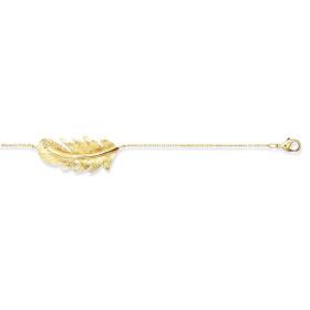 Bracelet plume plaqué or. - Bijouterieonline.com
