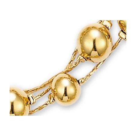 Collier boules plaqué or.