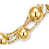 Collier boules plaqué or.