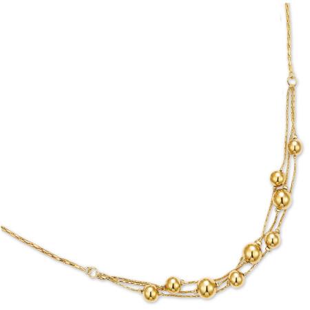 Collier boules plaqué or.