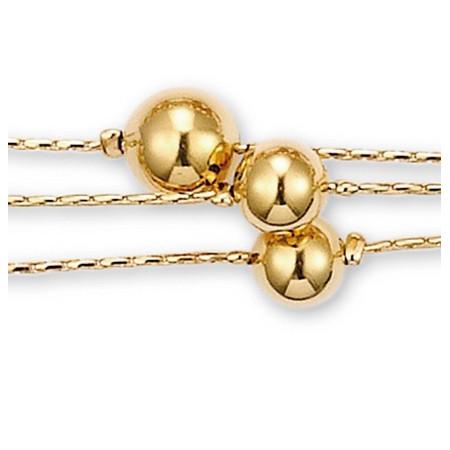 Bracelet boules plaqué or.