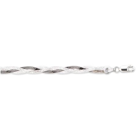 Bracelet en argent et rhodié noir. - Bijouterieonline.com