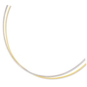 Collier en argent 2 tons, 2 rangs. - Bijouterieonline.com