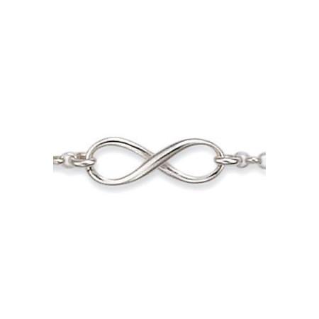 Bracelet symbole infini en argent. - Bijouterieonline.com