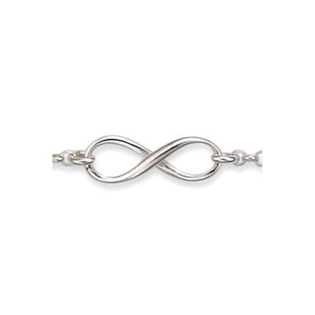 Bracelet symbole infini en argent.