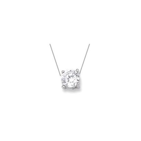 Collier en argent et oxyde de zirconium. - Bijouterieonline.com