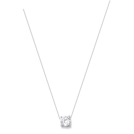 Collier en argent et oxyde de zirconium. - Bijouterieonline.com