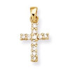 Croix plaqué or et oxyde de zirconium.