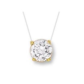 Collier plaqué or et oxyde de zirconium.