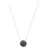 Collier boule en argent et oxyde de zirconium.