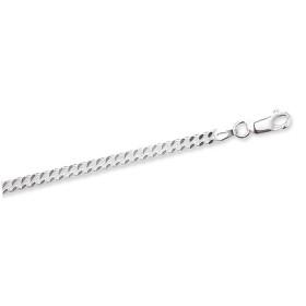 Chaîne gourmette limée en argent. - Bijouterieonline.com