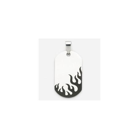 Pendentif flames en acier