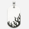 Pendentif flames en acier