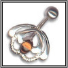 Piercing de nombril argent