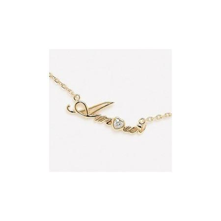 Collier amour plaqué or.