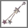 Piercing de nombril étoiles