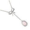 Collier grand siècle en argent et quartz rose.