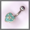 Piercing de nombril en argent