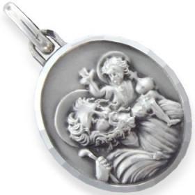 Médaille Saint Christophe en argent.