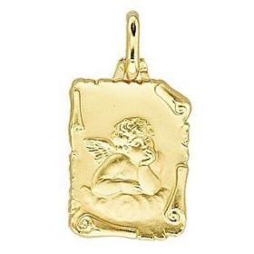 Médaille parchemin ange plaqué or. - Bijouterieonline.com