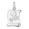 Pendentif zodiaque parchemin Sagittaire en argent