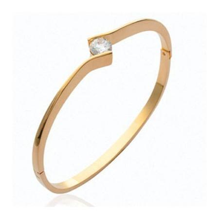 Bracelet solitaire oxyde de zirconium.