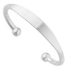 Bracelet identité rigide adulte en argent.