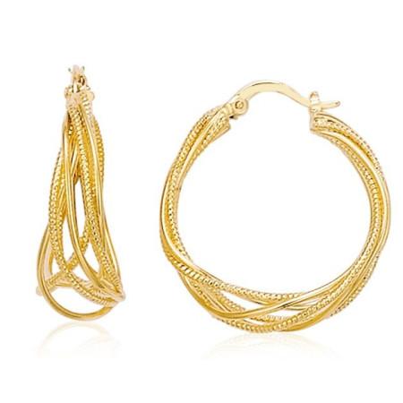 Créoles plaqué or de 30 mm - Bijouterieonline.com