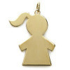 Pendentif fille plaqué or.