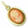 Pendentif plaqué or et camée.