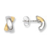 Boucles d'oreilles en acier bicolore