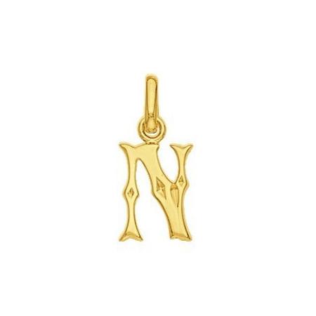Pendentif lettre N plaqué or. - Bijouterieonline.com