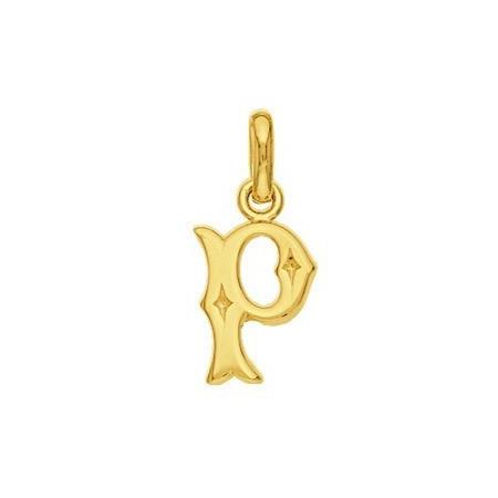 Pendentif lettre P plaqué or. - Bijouterieonline.com