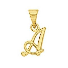 Pendentif lettre A plaqué or.