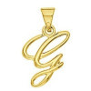 Pendentif lettre G plaqué or.