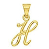 Pendentif lettre H plaqué or.