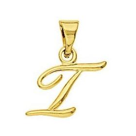 Pendentif lettre I plaqué or.