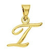Pendentif lettre I plaqué or.