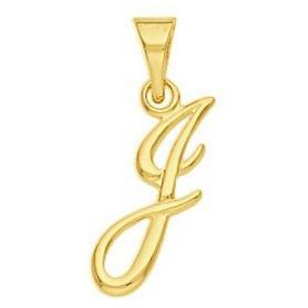 Pendentif lettre J plaqué or.
